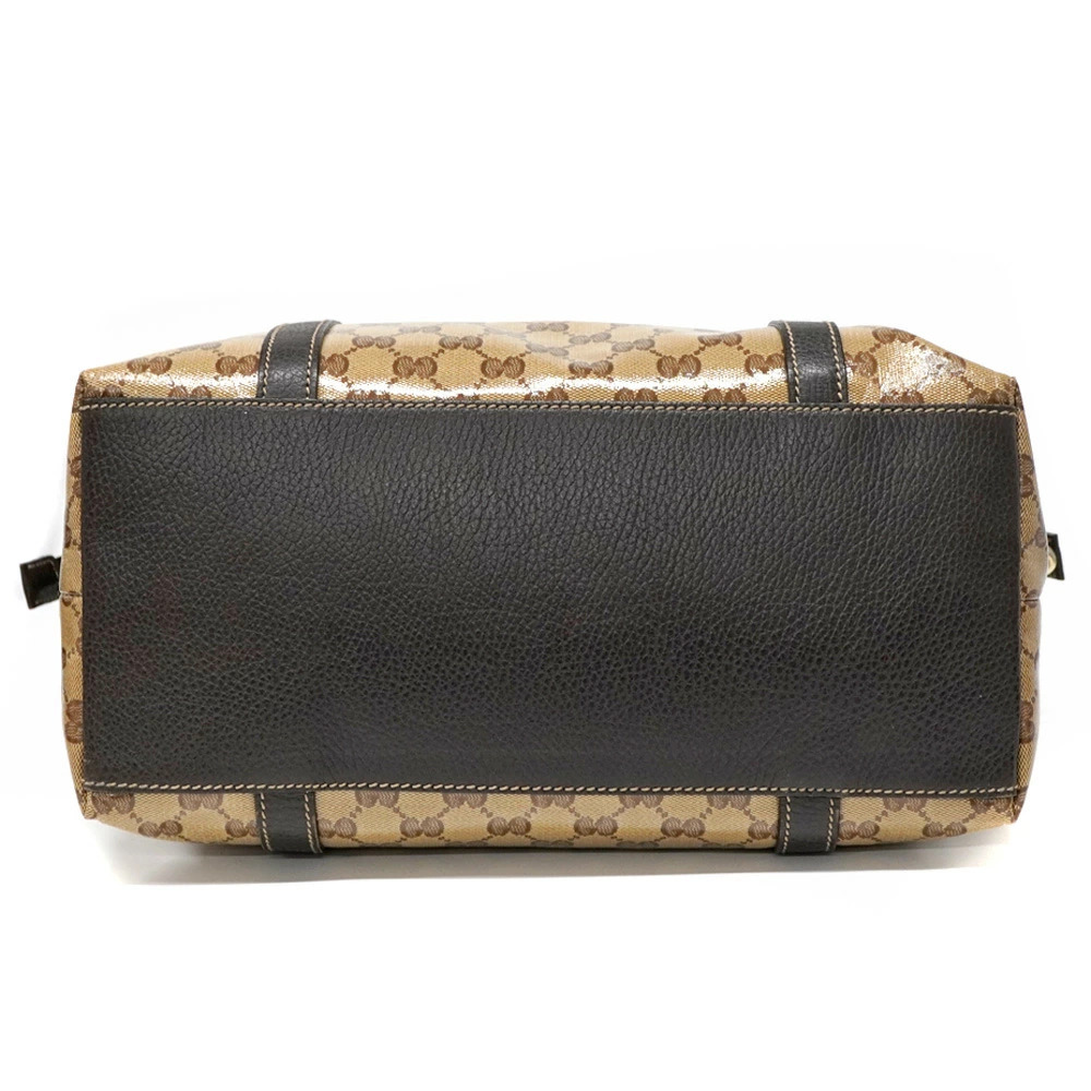Gucci GG Crystal Dome Handbag canvas leather trim - Picture 4 of 11